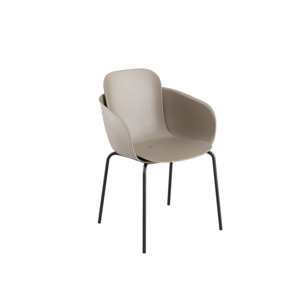 Patio Chair no. One S2 - Taupe/Black