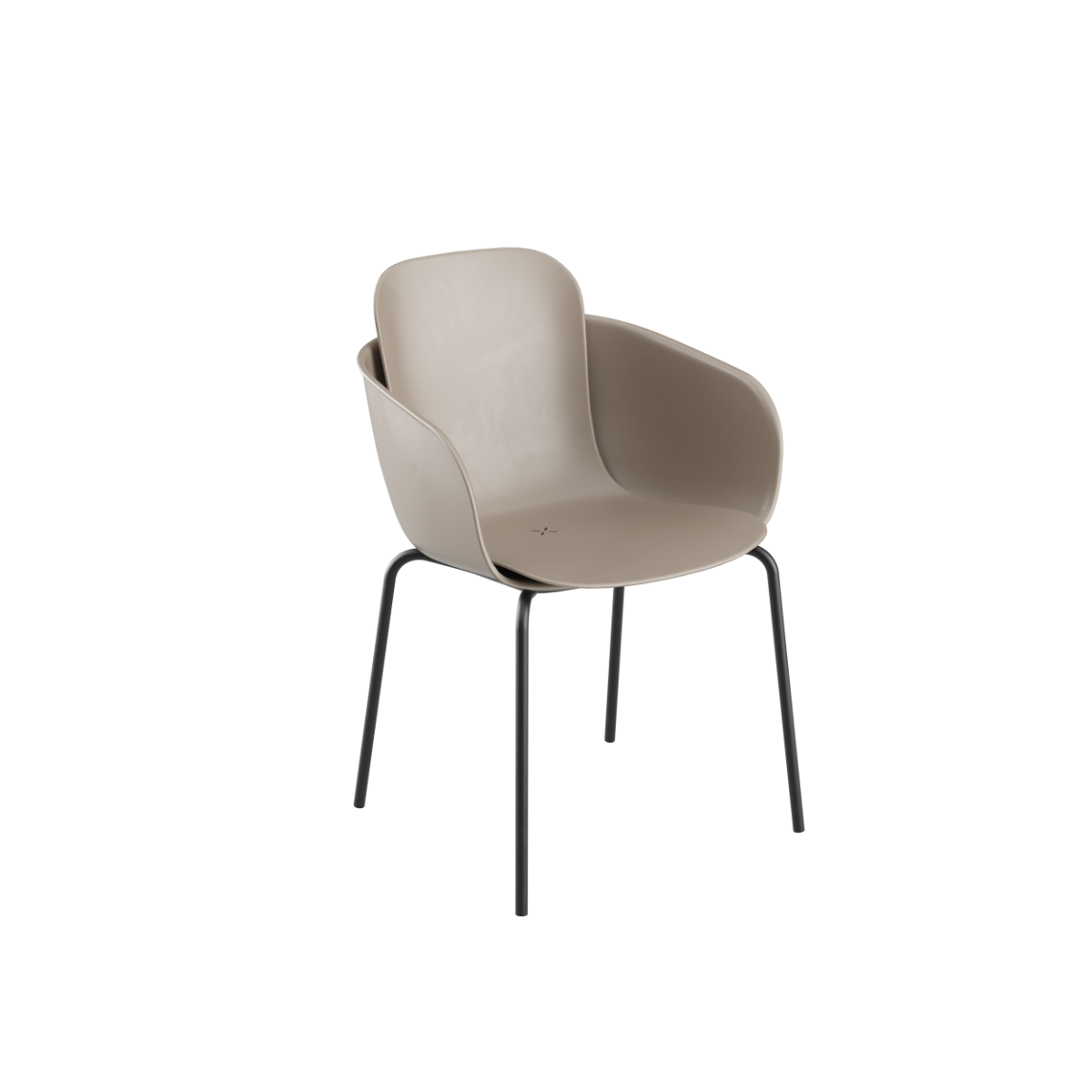 Patio Chair no. One S2 - Taupe/Black