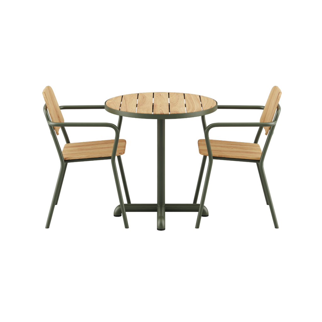 Kirra Cafe Table & 2 Kirra Patio Chair