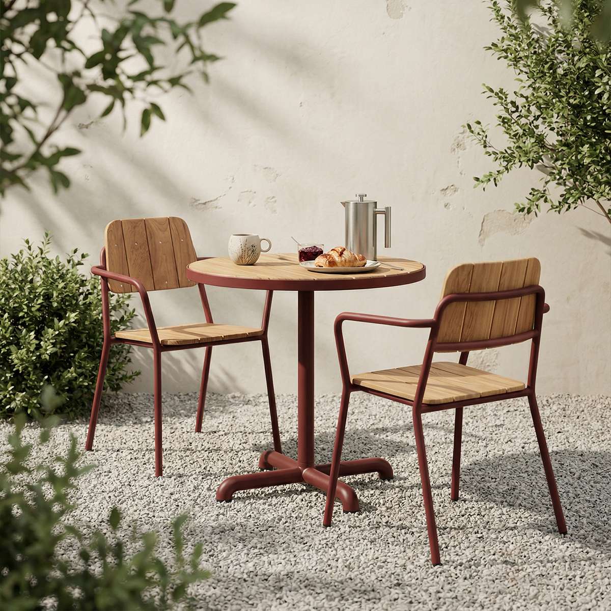 Kirra Cafe Table & 2 Kirra Patio Chair
