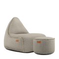 Cobana Lounge Chair & Pouf - Kirra Sand