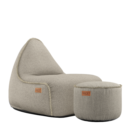 Cobana Lounge Chair & Pouf - Kirra Sand