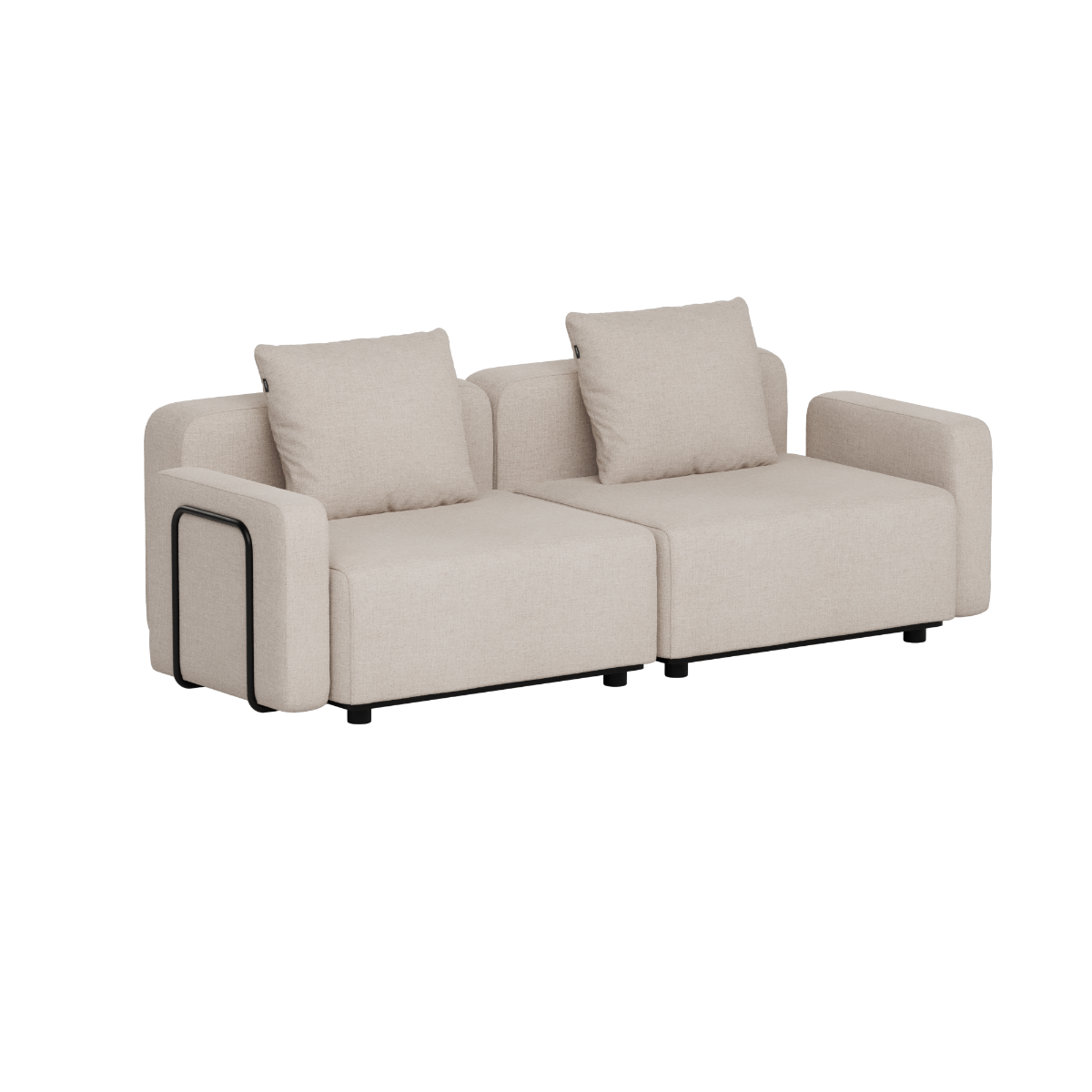 Cobana Lounge Sofa - 2 seater - Kirra Sand / Med armlæn / Uden puf