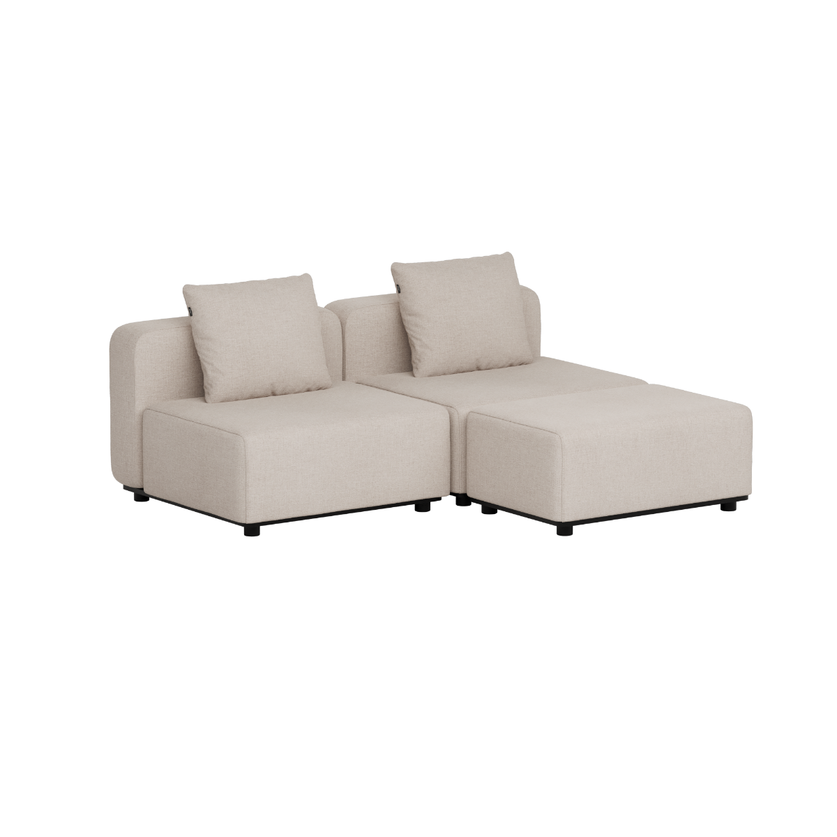 Cobana Lounge Sofa - 2 seater - Kirra Sand / Uden armlæn / Med puf