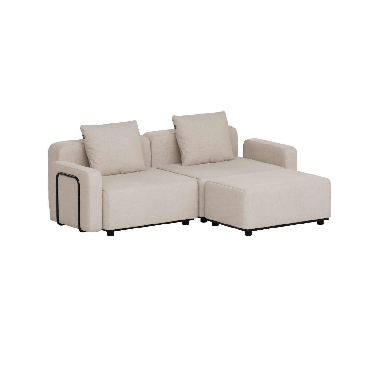 Cobana Lounge Sofa - 2 seater - Kirra Sand / Med armlæn / Med puf