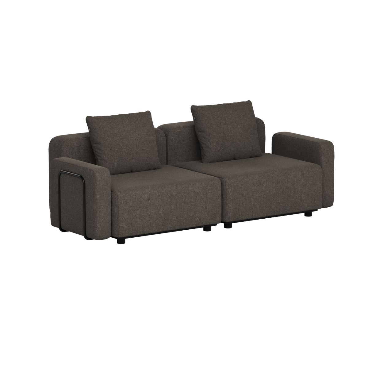 Cobana Lounge Sofa - 2 seater - Kirra Noir / Med armlæn / Uden puf