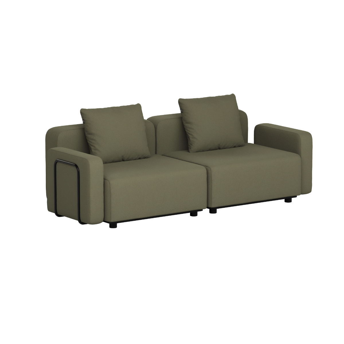 Cobana Lounge Sofa - 2 seater - Kirra Olive / Med armlæn / Uden puf